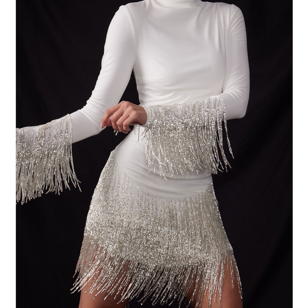 Womance Doma Dress 4/6 - Embellished White Bridal Reception After Party Dress